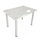 Обеденный стол для кухни Sky Glos 140х80 Белый YA96530 Altek mebli