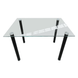 Обеденный стол для кухни Sky Glos 140х80 Прозрачный YA96532 Altek mebli