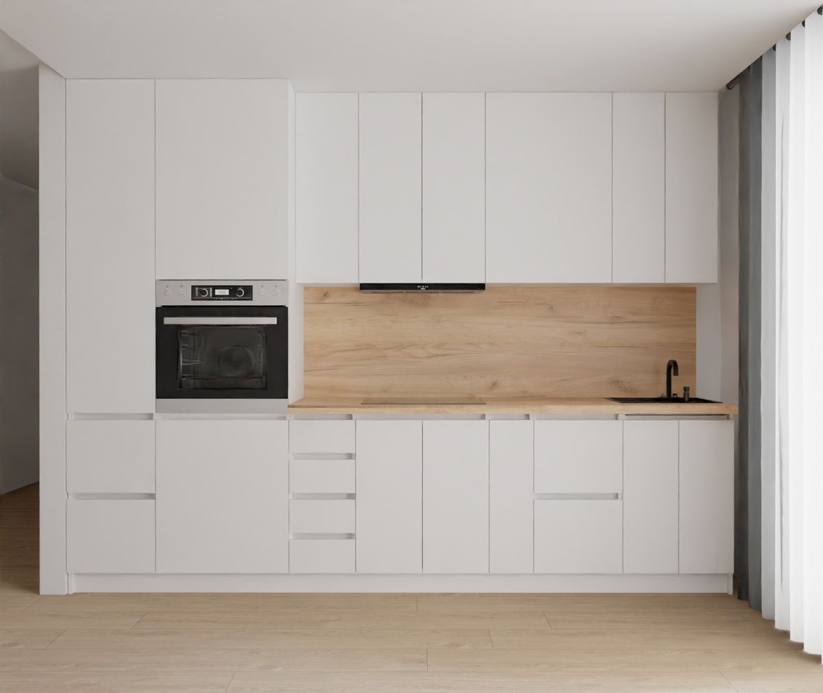Готовая кухня Kaliakra E-Line МДФ 3100 Белый MDF7N.31.1 Altek mebli