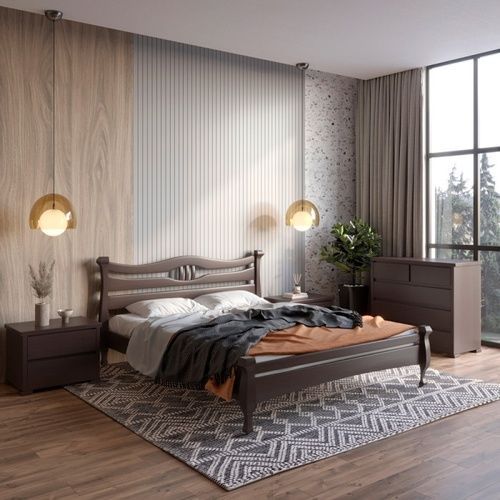 Двоспальне ліжко Даллас Венге 160&times;200 см MBG-50014-9 Altek mebli