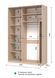 Шафа-купе E-Line ЕШК 2.1 Білий 600x1600x2400 21246016 фото 3 Altek mebli