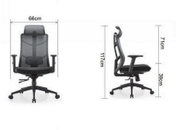 Крісло комп'ютерне HQOC-23A-2 Чорний PFH-092091 Altek mebli