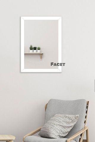 Зеркало Facet 1801 78х60 Белый