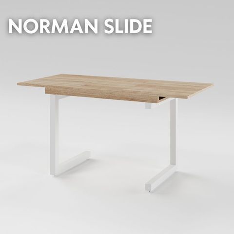 Розсувний стіл NORMAN slide 1100 Дуб сонома/Білий MRM480148 Altek mebli