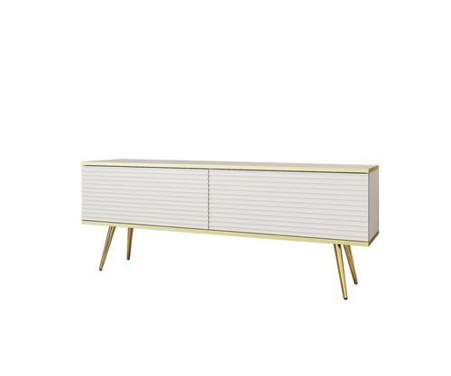 Тумба под ТВ Oro RTV135 MDF 2D Белый (золотые ножки) PFH-091329 Altek mebli