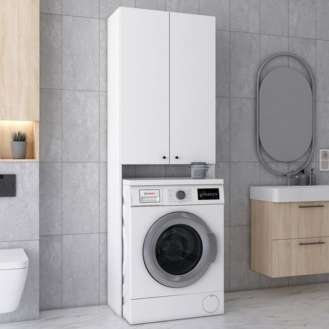 Шафа для пральної машини Doros Лола Білий ДСП 64х31.6х190 (41516022) 41516022 Altek mebli