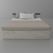 Ліжко двоспальне без вкладу Неман СІМПЛ 160х200 Дуб Крафт білий 5648562 фото 2 Altek mebli