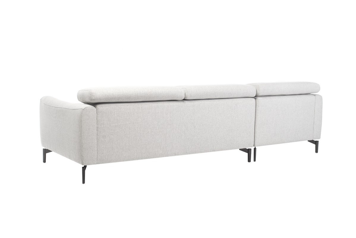 Софа Леонардо (L) Бежевий льон/Чорний Vetro Mebel Leonardo-beige-linen-sofa-left Altek mebli