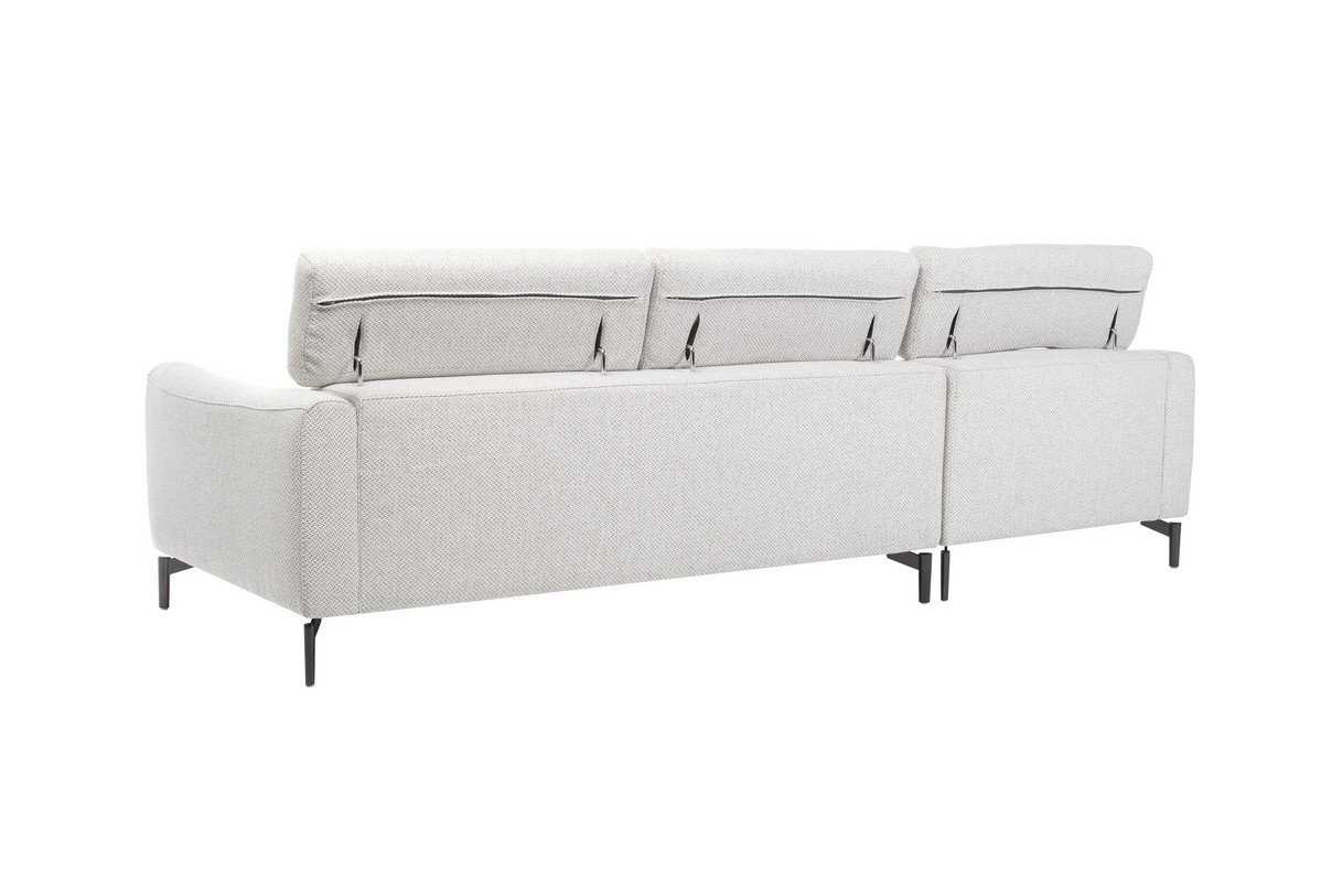 Софа Леонардо (L) Бежевый лен/Черный Vetro Mebel  Leonardo-beige-linen-sofa-left Altek mebli