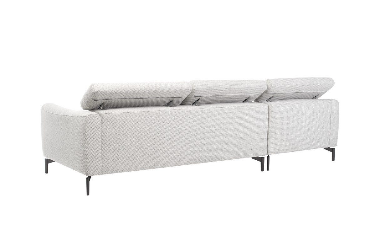 Софа Леонардо (L) Бежевий льон/Чорний Vetro Mebel Leonardo-beige-linen-sofa-left Altek mebli