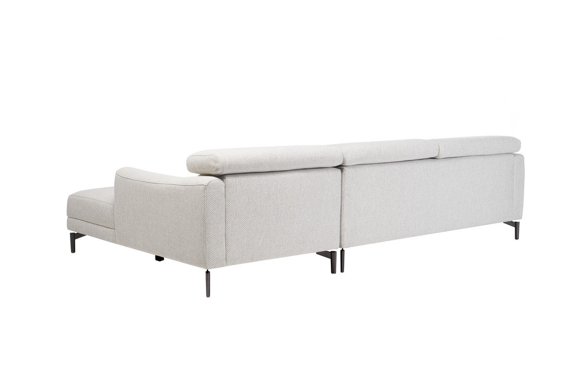 Софа Леонардо (R) Бежевий льон/Чорний Vetro Mebel Leonardo-beige-linen-sofa-right Altek mebli