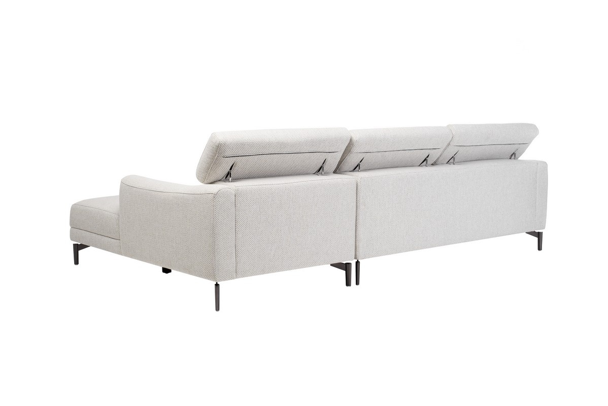 Софа Леонардо (R) Бежевий льон/Чорний Vetro Mebel Leonardo-beige-linen-sofa-right Altek mebli