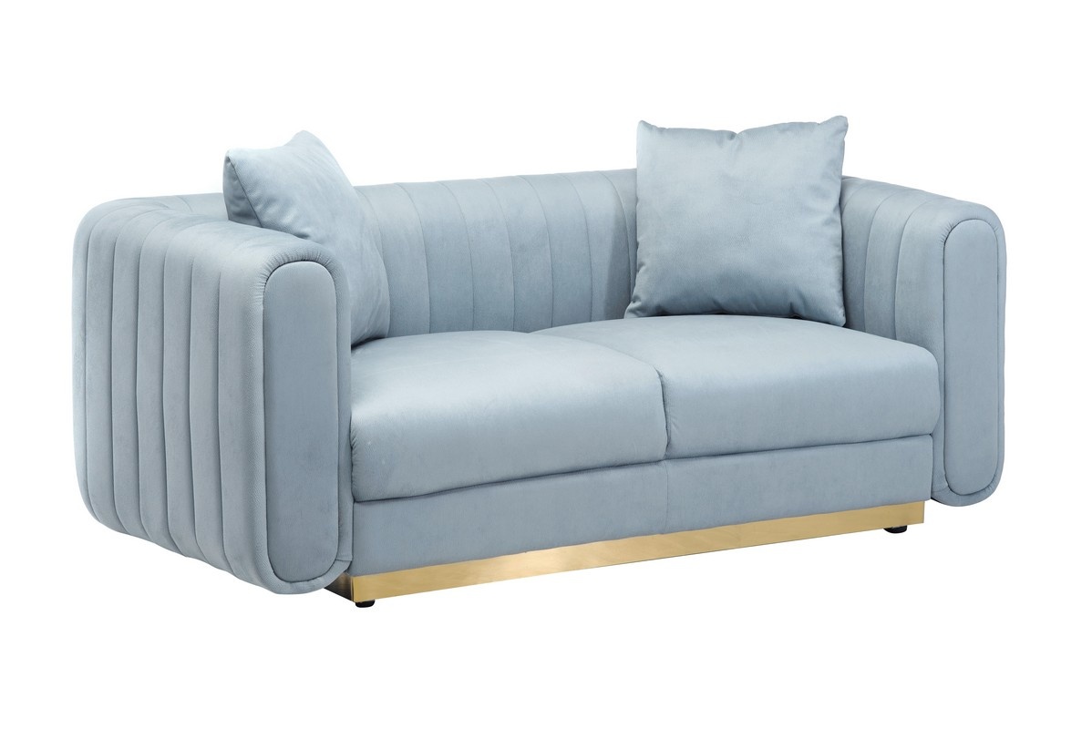 Софа Орландо Ледяной/Золото Vetro Mebel Orlando-ice-velvet-sofa Altek mebli