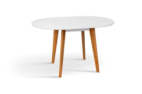 Стол обеденный раскладной Модерн круглый Белый/Натуральный MM-MODERNROUND Altek mebli