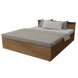 Ліжко двоспальне без вкладу Неман СІМПЛ 160х200 Графіт 5648564 Altek mebli