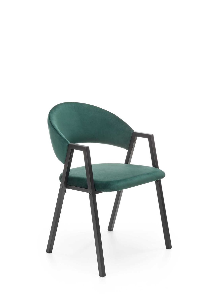 Обідній стілець K473 Темно-зелений/Чорний K473-2 Altek mebli