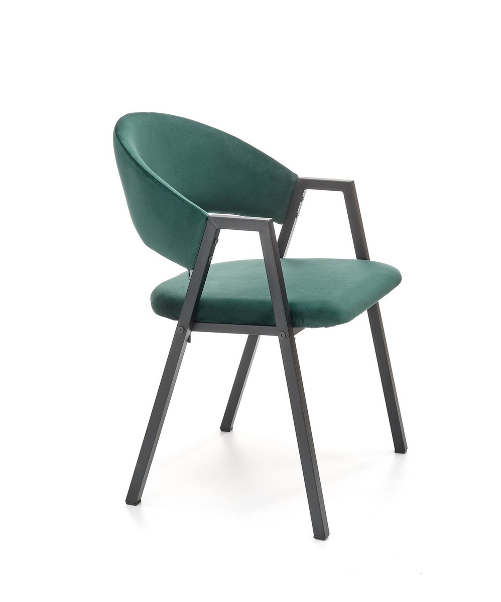 Обеденный стул K473 Темно-зеленый/Черный K473-2 Altek mebli