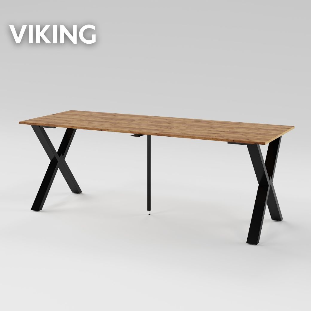 Розсувний стіл VIKING 800 Дуб крафт золотий/Чорний MRM480153 Altek mebli