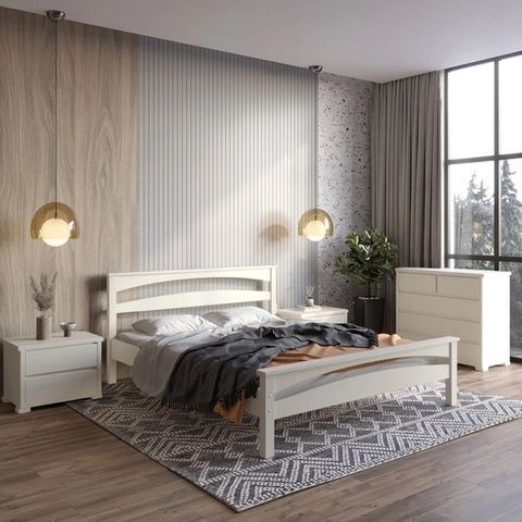 Двуспальная кровать Чикаго Сити Айвори 180&times;200 см MBG-50021-20 Altek mebli