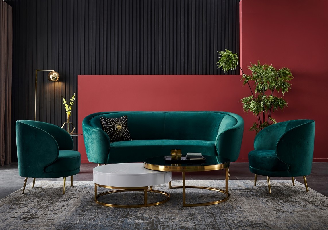 Софа Сильвія Смарагд/Золото Vetro Mebel silviya-emerald-sofa Altek mebli