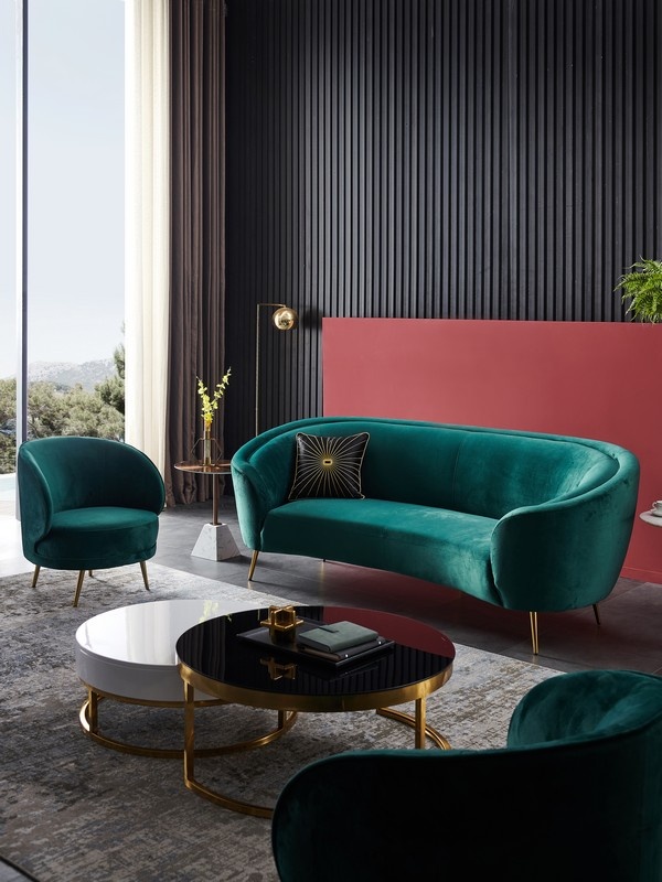 Софа Сильвія Смарагд/Золото Vetro Mebel silviya-emerald-sofa Altek mebli