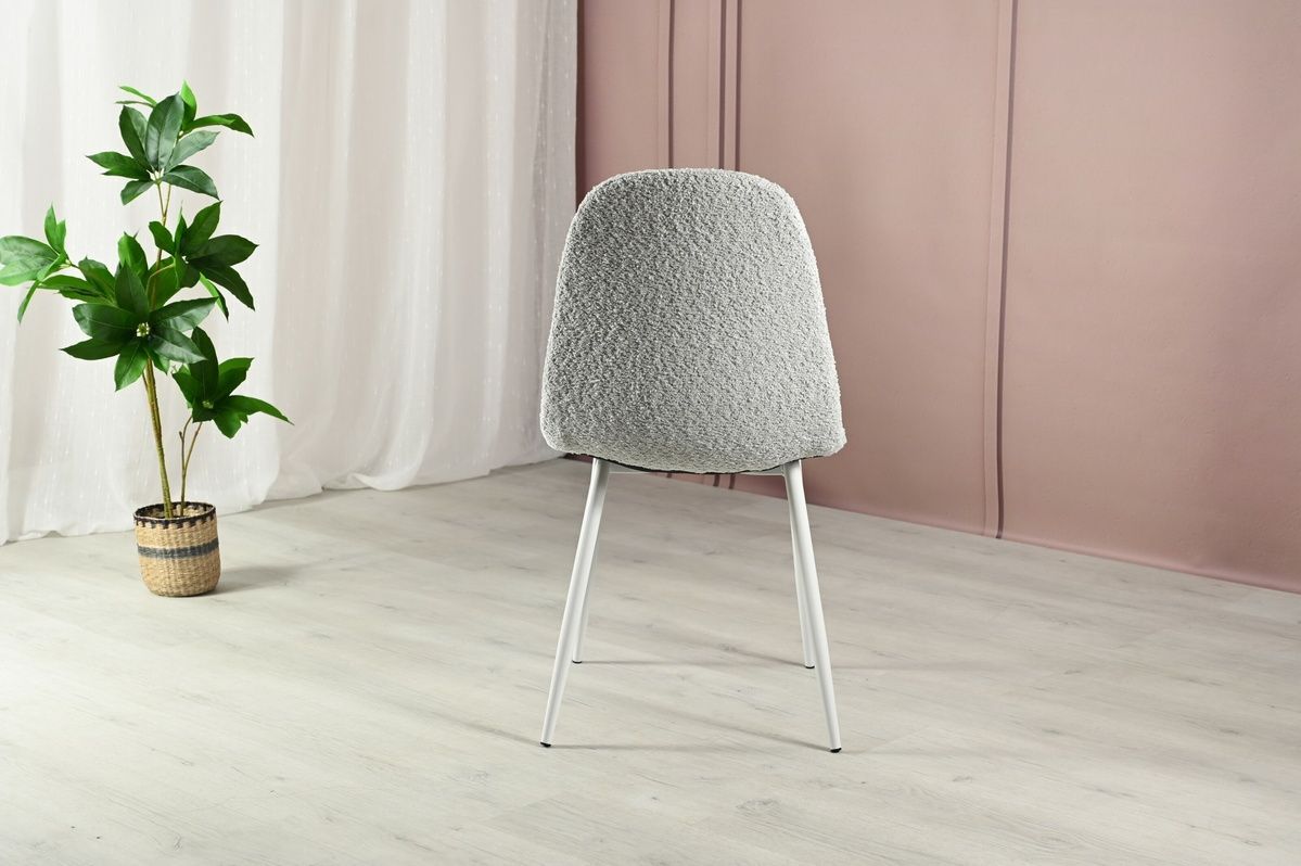 Стул N-160 айвори букле + белый N-160-ivory-boucle/white Altek mebli