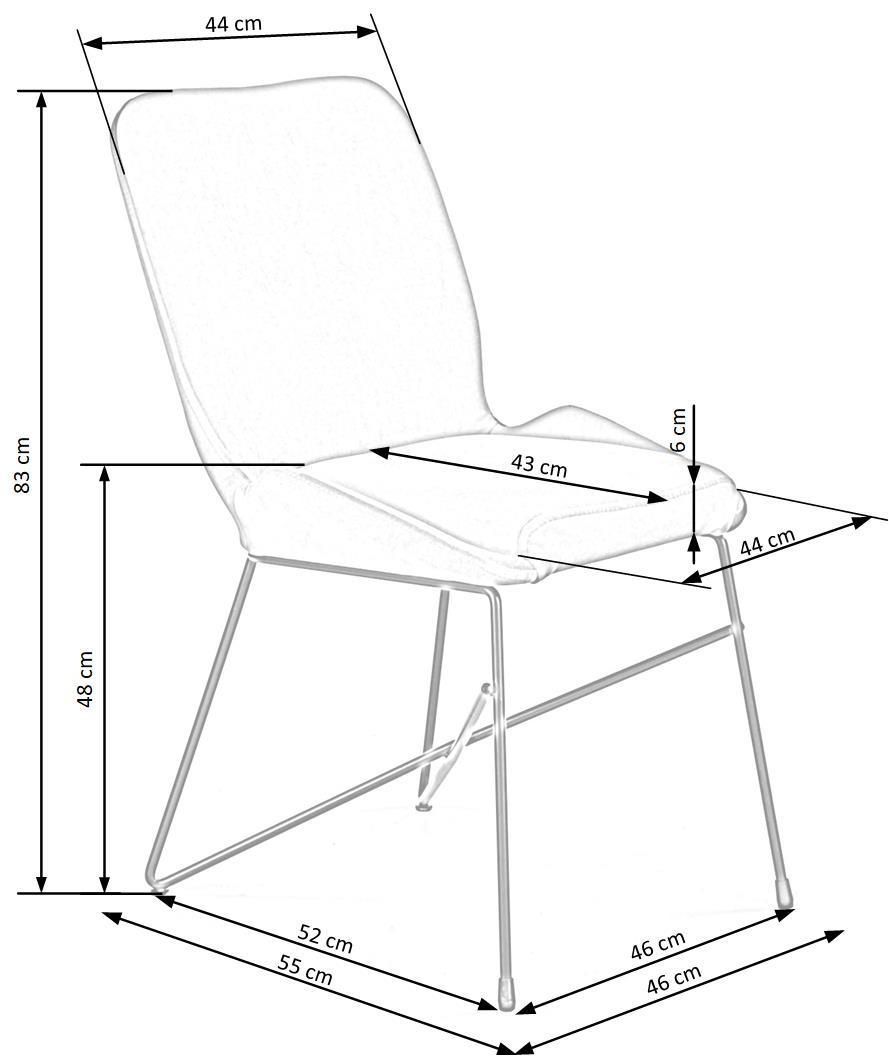 Стул K454 Серый/Черный K454 Altek mebli