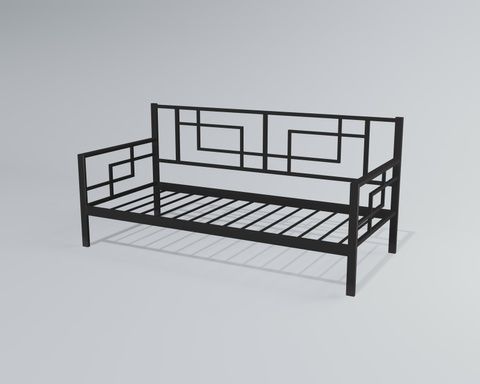 Металлический диван Эсфир 190, 200х80, 90 Черный (глянец) TN-778100 Altek mebli