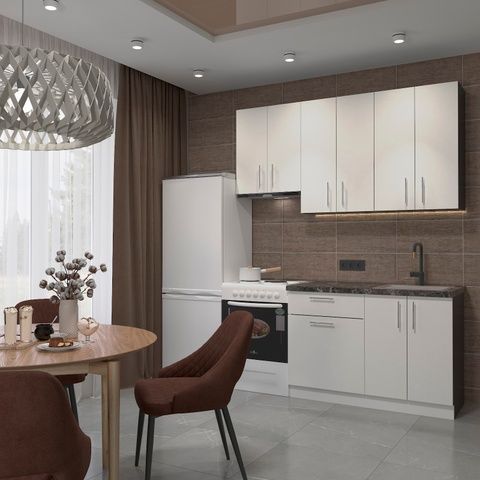 Готова кухня Vitosha E-Line ДСП3 1800 Білий ДСП3Р18.1 Altek mebli