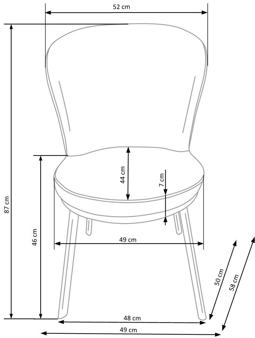 Кухонный стул K447 Серый/Черный K447 Altek mebli