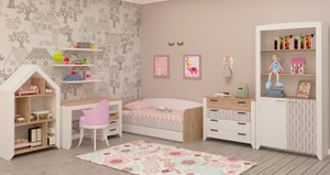 Комплект меблів для дитячої кімнати Неман НОРДІК Дуб пісочний/Білый 518091 Altek mebli
