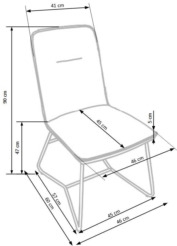 Кухонний стілець K390 Кремовий/Золотий K390 Altek mebli