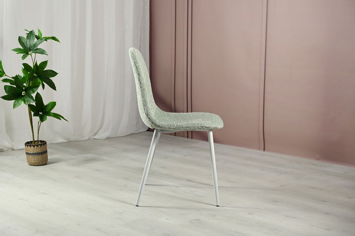 Стул N-160 мятный букле + белый N-160-mint-boucle/white Altek mebli