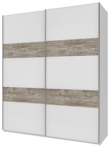 Шкаф купе Doros L-Caiser Белый / Белый вставки Клондайк 2 ДСП 180х60х213 (42004001) 42004001 Altek mebli