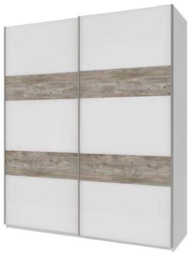 Шкаф купе Doros L-Caiser Белый / Белый вставки Клондайк 2 ДСП 180х60х213 (42004001) 42004001 Altek mebli