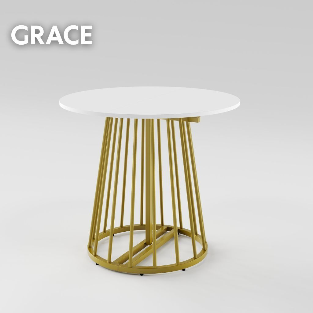 Розсувний стіл GRACE D3500 Білий/Золотий MRM480161 Altek mebli