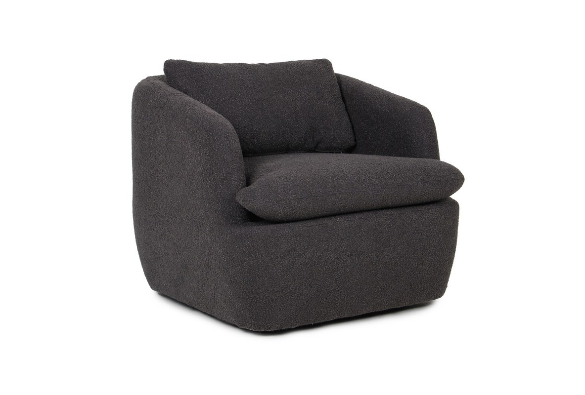 Крісло поворотне Гарібальді Графіт Vetro Mebel Armchair-swivel-garibaldi-dark-grey Altek mebli