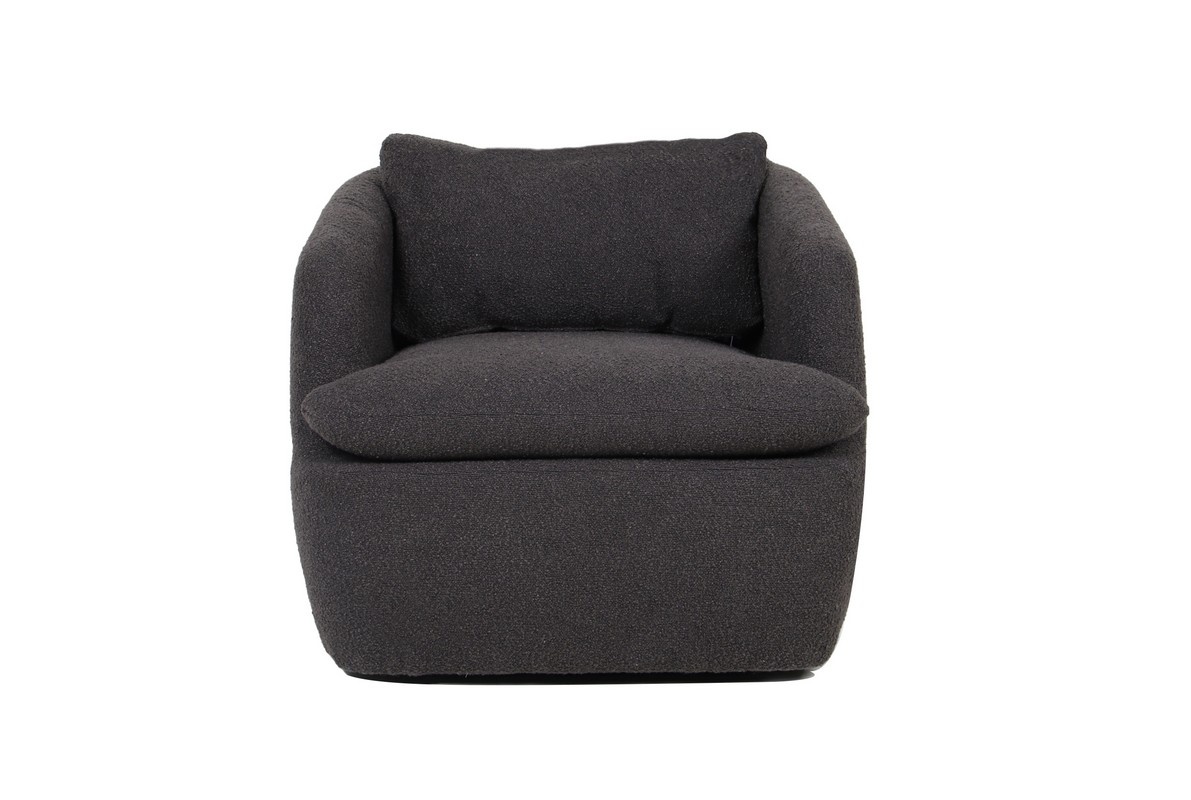 Крісло поворотне Гарібальді Графіт Vetro Mebel Armchair-swivel-garibaldi-dark-grey Altek mebli