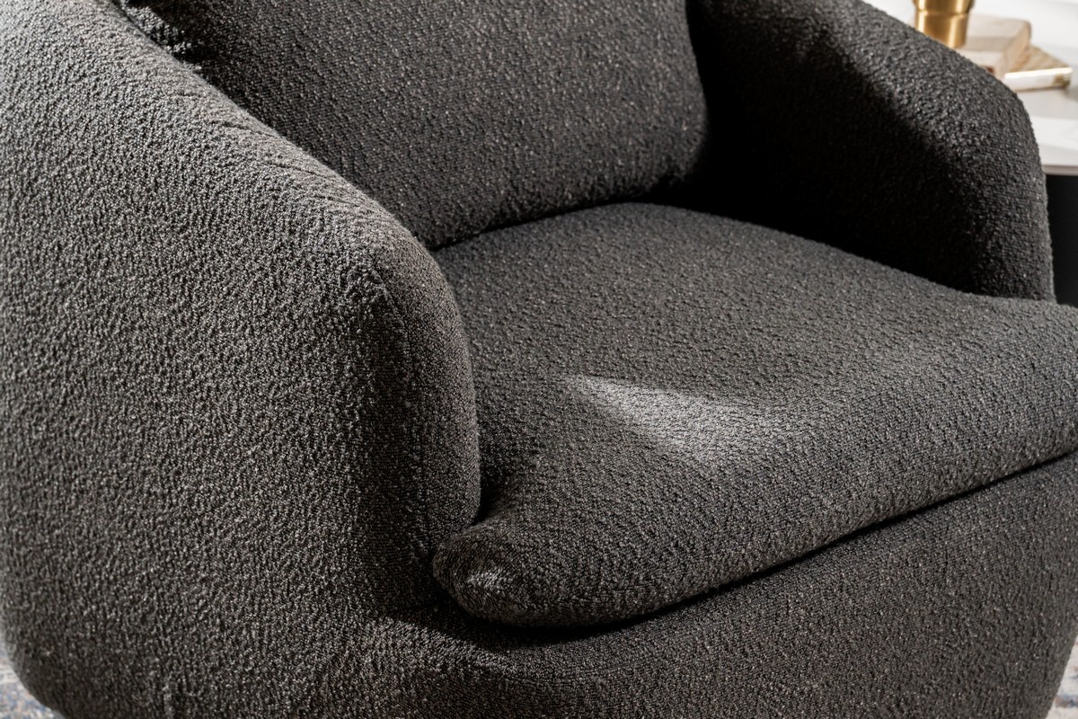 Крісло поворотне Гарібальді Графіт Vetro Mebel Armchair-swivel-garibaldi-dark-grey Altek mebli