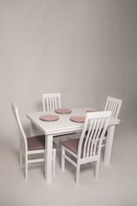 Кухонний стіл із натурального дерева EUROPE 120+40x80 White P10535 Altek mebli