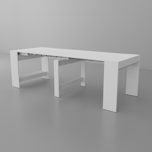 Обеденный раздвижной стол для кухни Неман ПИТОН Белый 853042 Altek mebli