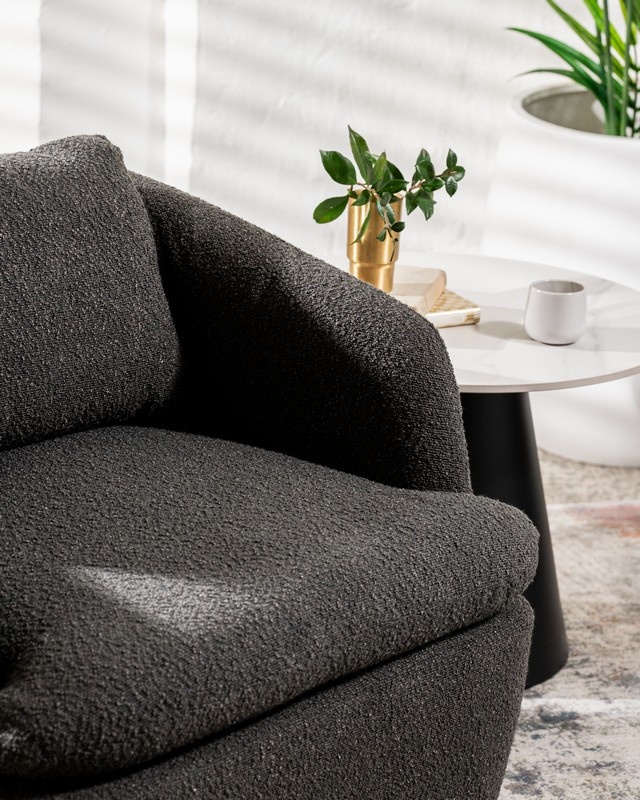 Крісло поворотне Гарібальді Графіт Vetro Mebel Armchair-swivel-garibaldi-dark-grey Altek mebli