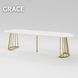 Розсувний стіл GRACE D3500 Білий/Золотий