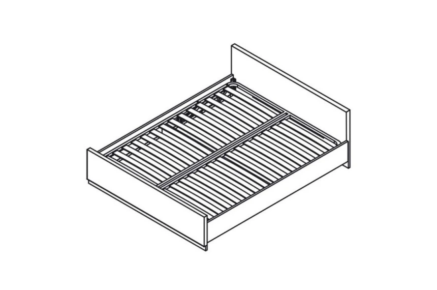 Ліжко (каркас) Каспіан / Kaspian LOZ160 БРВ двоспальне Дуб сонома BRW949 Altek mebli