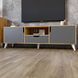 Тумба ТВ Борн 1600 Дуб Артизан/Антрацит (ножки белые) MZN-031076 фото 1 Altek mebli