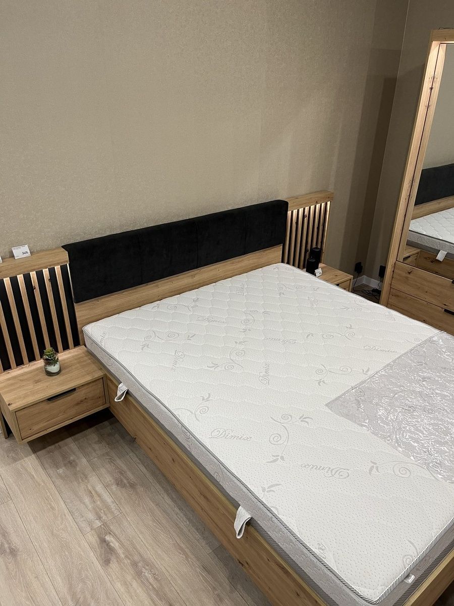 Ліжко Italy 160 Дуб артизан/Антрацит PFH-091099 Altek mebli