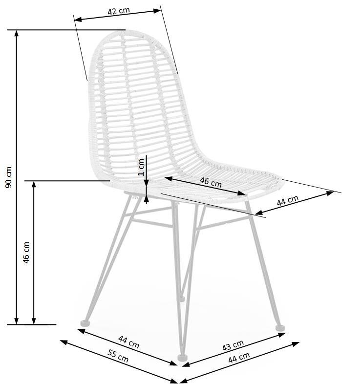 Кухонний стілець K337 Натуральний/Чорний K337 Altek mebli