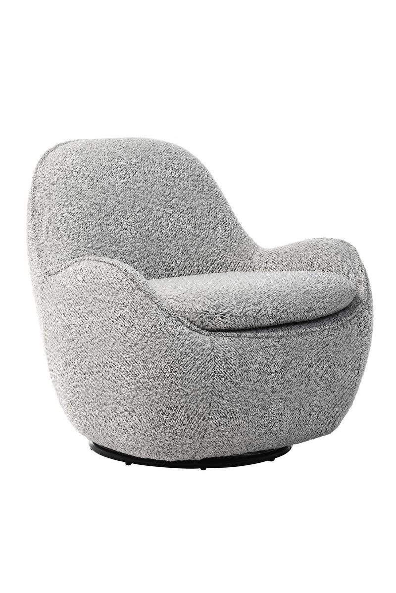 Кресло поворотное Каллисто Серый Vetro Mebel Callisto-gray- ripples-swivel-chair Altek mebli