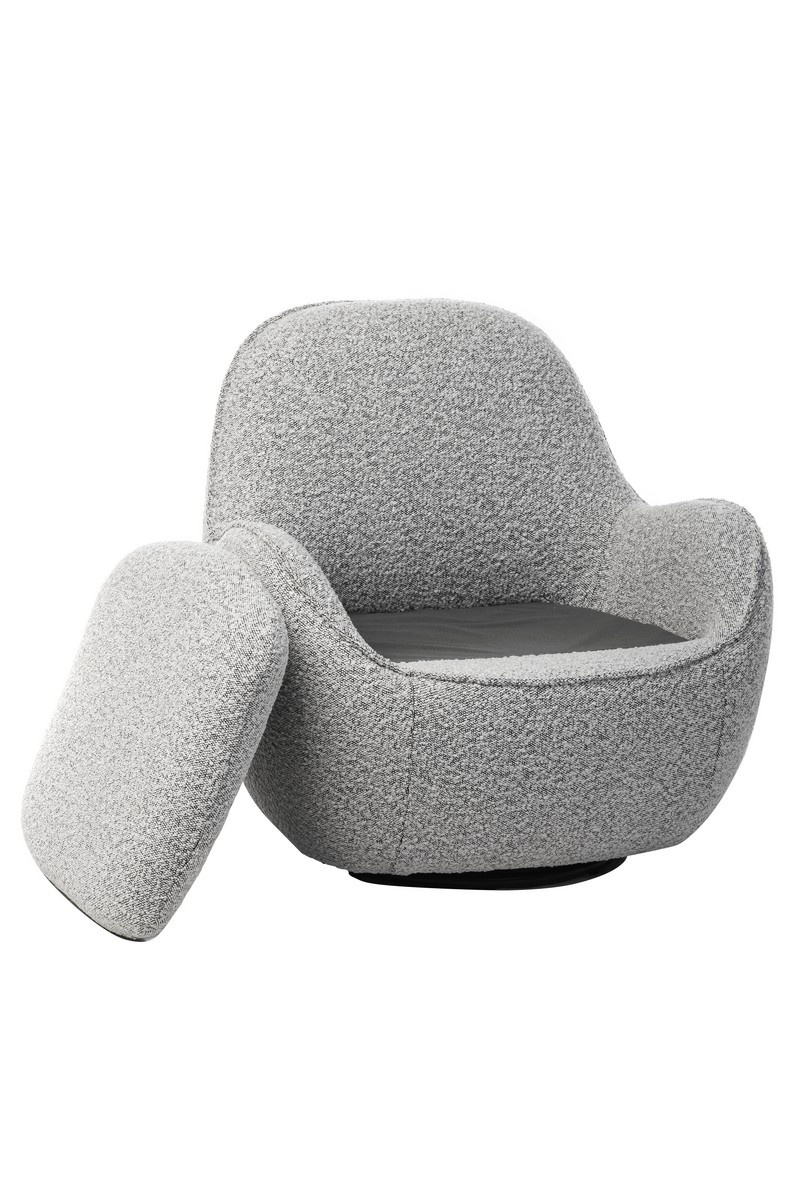 Кресло поворотное Каллисто Серый Vetro Mebel Callisto-gray- ripples-swivel-chair Altek mebli