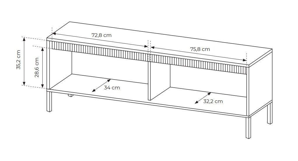 Тумба під ТВ Senso 2D/153 Бежевий PFH-091109 Altek mebli